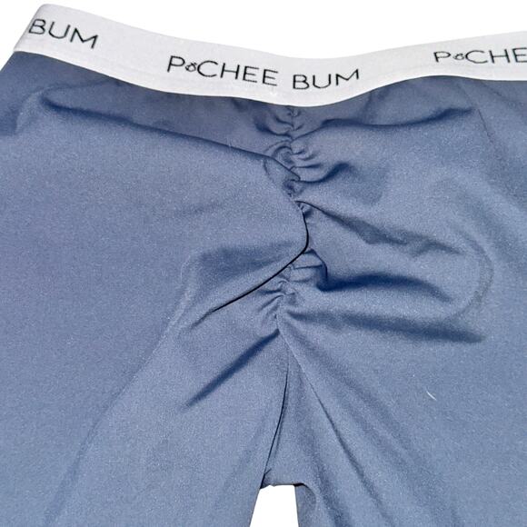 PCheeBum Scrunch Butt 7/8 Leggings Women's Size M Gray Elastic Waist Mid Rise - Picture 3 of 4